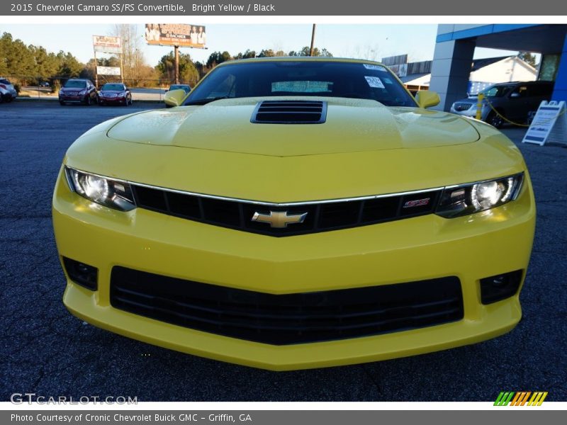 Bright Yellow / Black 2015 Chevrolet Camaro SS/RS Convertible