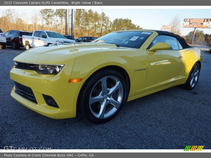 Bright Yellow / Black 2015 Chevrolet Camaro SS/RS Convertible