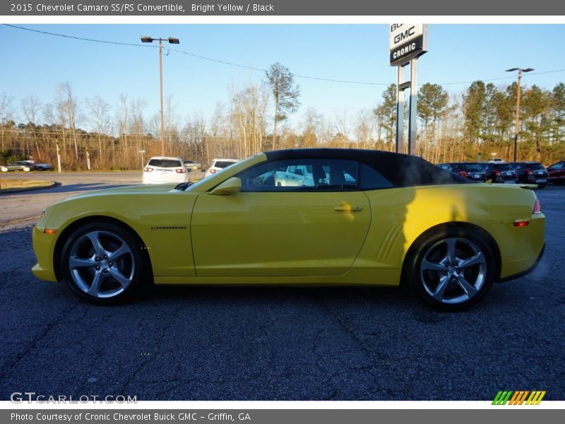 Bright Yellow / Black 2015 Chevrolet Camaro SS/RS Convertible