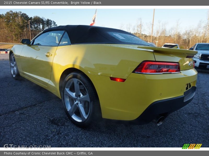 Bright Yellow / Black 2015 Chevrolet Camaro SS/RS Convertible