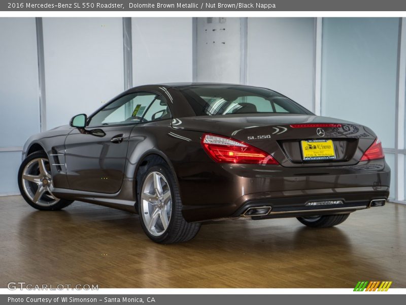 Dolomite Brown Metallic / Nut Brown/Black Nappa 2016 Mercedes-Benz SL 550 Roadster