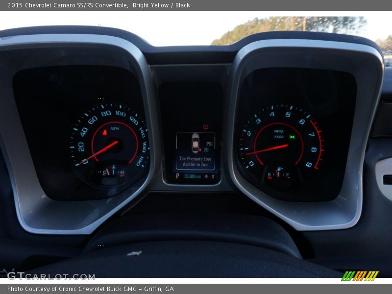 Bright Yellow / Black 2015 Chevrolet Camaro SS/RS Convertible