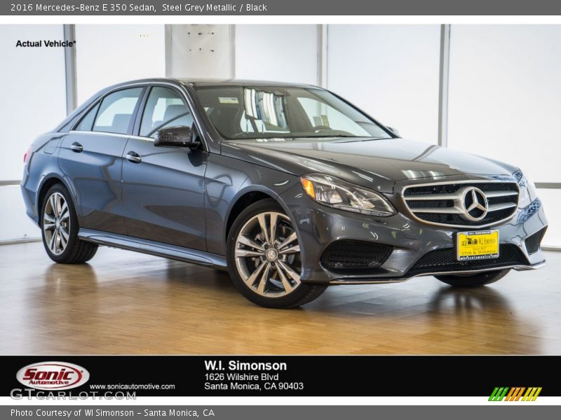 Steel Grey Metallic / Black 2016 Mercedes-Benz E 350 Sedan