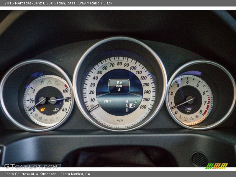 Steel Grey Metallic / Black 2016 Mercedes-Benz E 350 Sedan