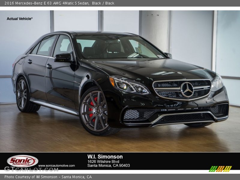 Black / Black 2016 Mercedes-Benz E 63 AMG 4Matic S Sedan