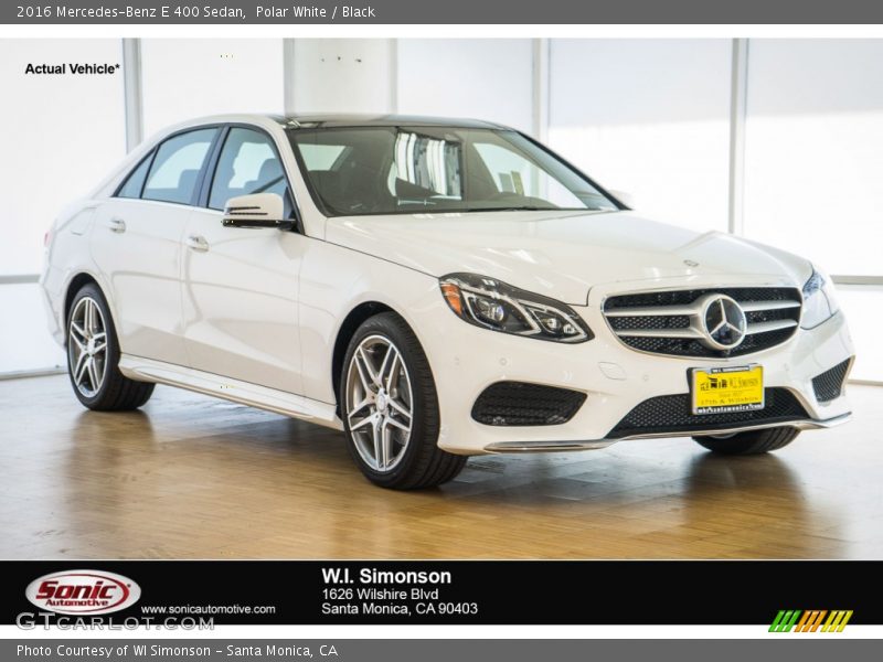Polar White / Black 2016 Mercedes-Benz E 400 Sedan