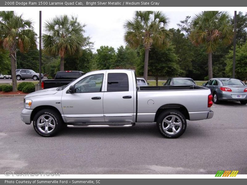 Bright Silver Metallic / Medium Slate Gray 2008 Dodge Ram 1500 Laramie Quad Cab