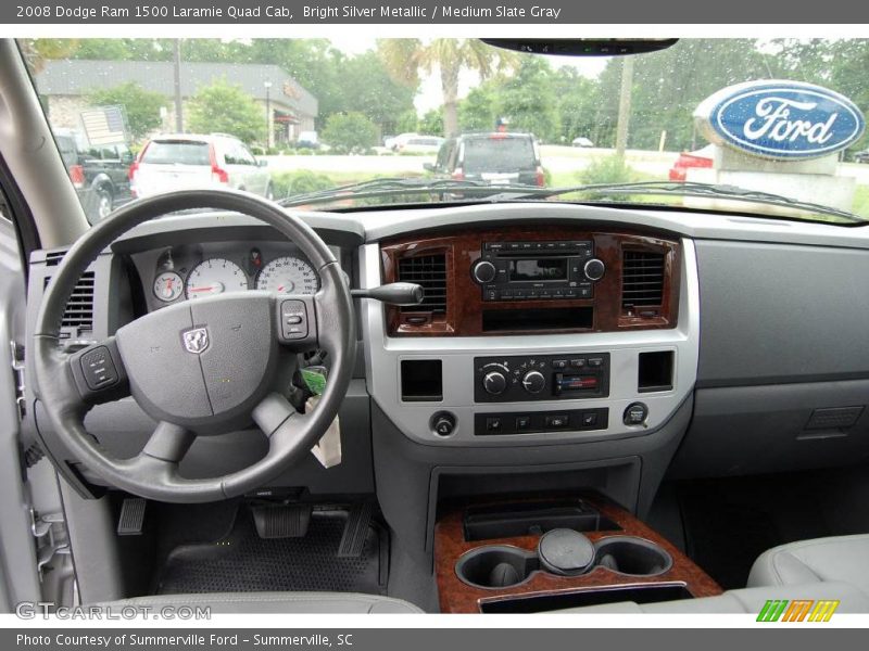 Bright Silver Metallic / Medium Slate Gray 2008 Dodge Ram 1500 Laramie Quad Cab
