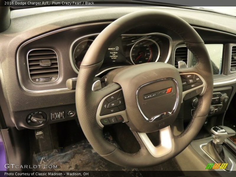 Plum Crazy Pearl / Black 2016 Dodge Charger R/T