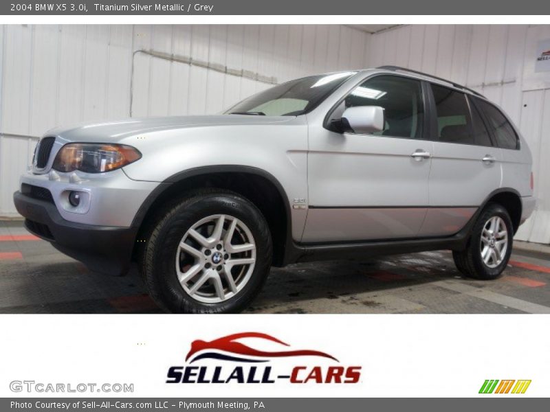 Titanium Silver Metallic / Grey 2004 BMW X5 3.0i