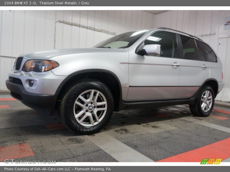 Titanium Silver Metallic / Grey 2004 BMW X5 3.0i