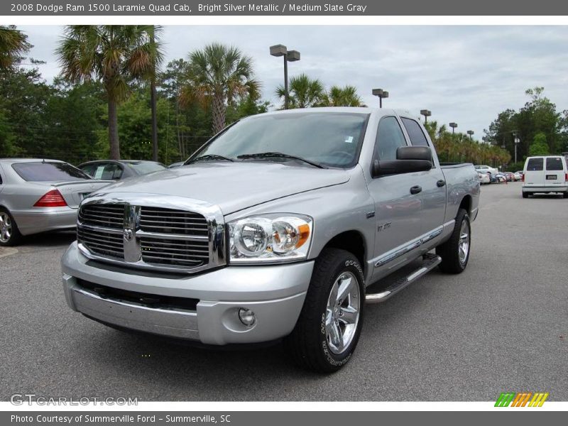 Bright Silver Metallic / Medium Slate Gray 2008 Dodge Ram 1500 Laramie Quad Cab