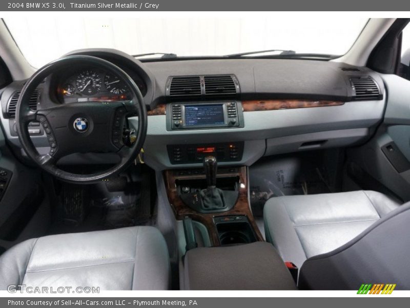 Titanium Silver Metallic / Grey 2004 BMW X5 3.0i