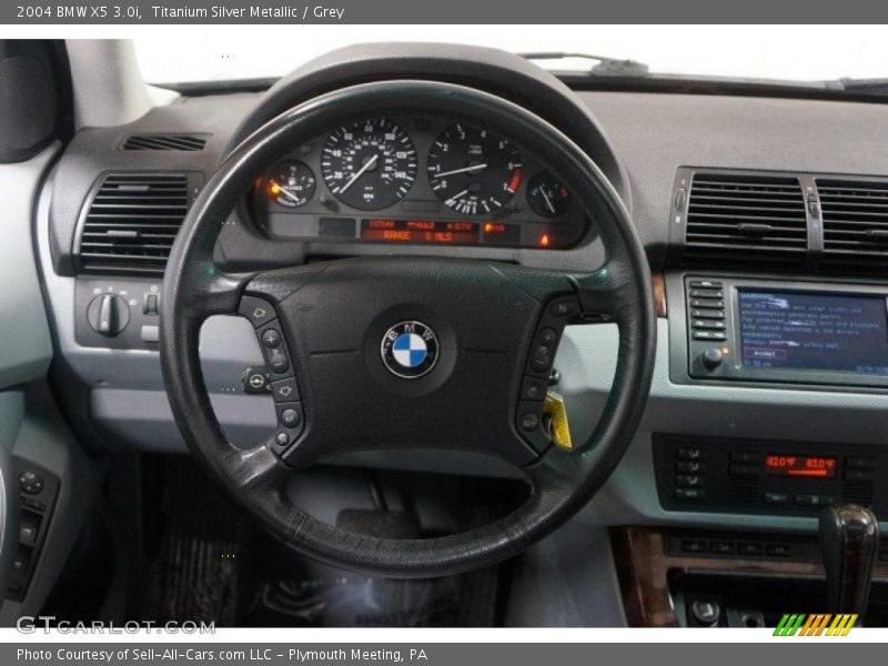 Titanium Silver Metallic / Grey 2004 BMW X5 3.0i