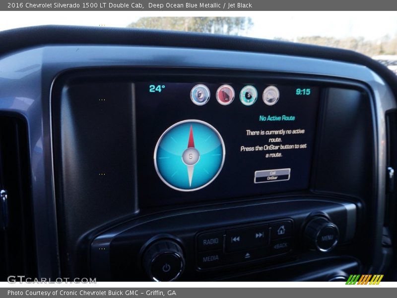 Deep Ocean Blue Metallic / Jet Black 2016 Chevrolet Silverado 1500 LT Double Cab