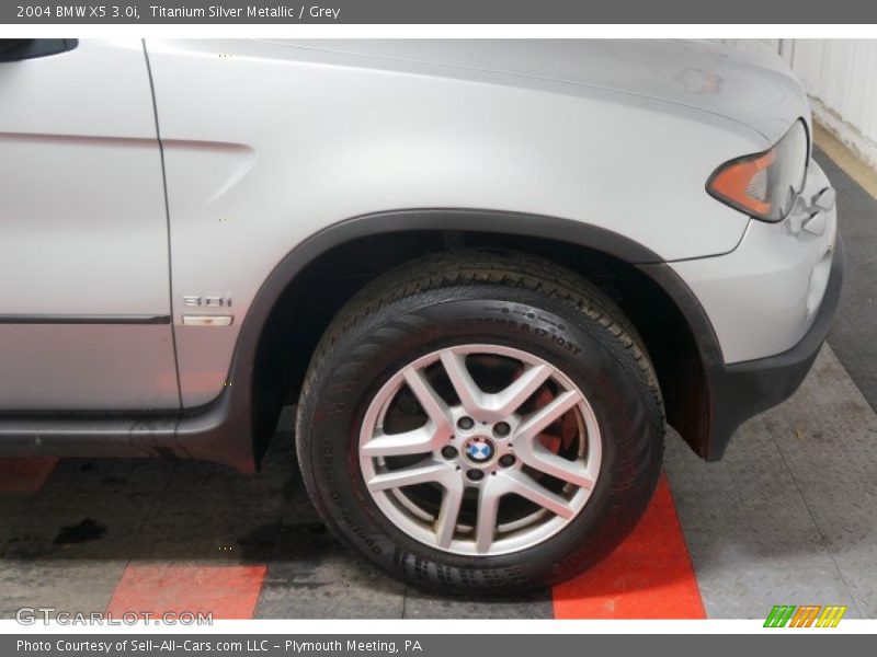 Titanium Silver Metallic / Grey 2004 BMW X5 3.0i