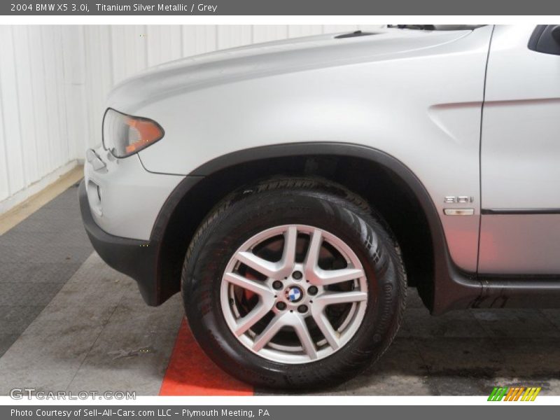 Titanium Silver Metallic / Grey 2004 BMW X5 3.0i