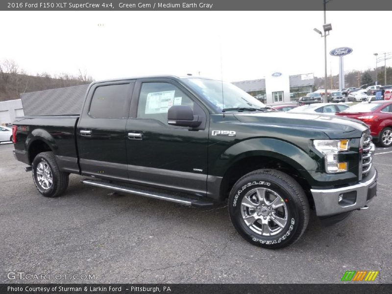Green Gem / Medium Earth Gray 2016 Ford F150 XLT SuperCrew 4x4