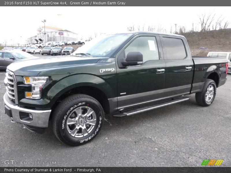 Green Gem / Medium Earth Gray 2016 Ford F150 XLT SuperCrew 4x4