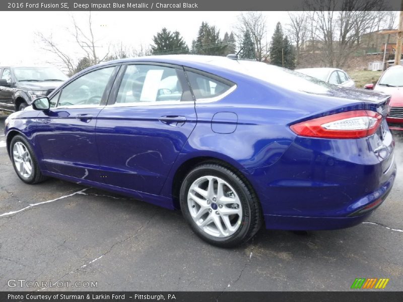 Deep Impact Blue Metallic / Charcoal Black 2016 Ford Fusion SE