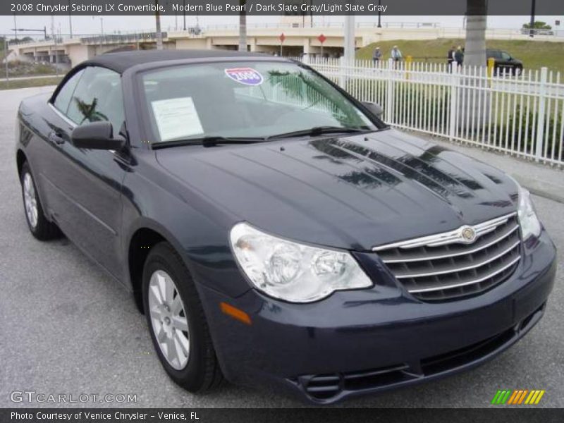 Modern Blue Pearl / Dark Slate Gray/Light Slate Gray 2008 Chrysler Sebring LX Convertible