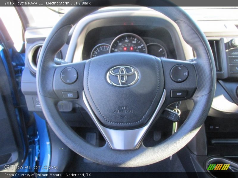 Electric Storm Blue / Black 2016 Toyota RAV4 LE