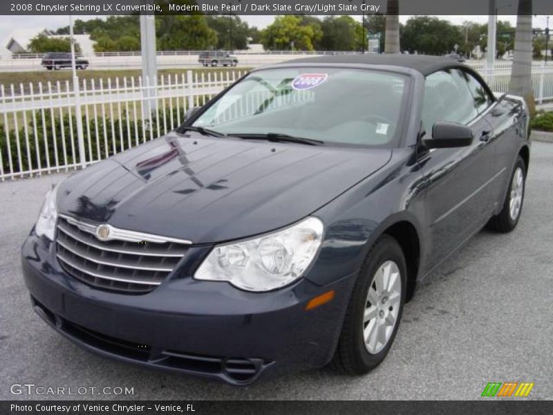Modern Blue Pearl / Dark Slate Gray/Light Slate Gray 2008 Chrysler Sebring LX Convertible