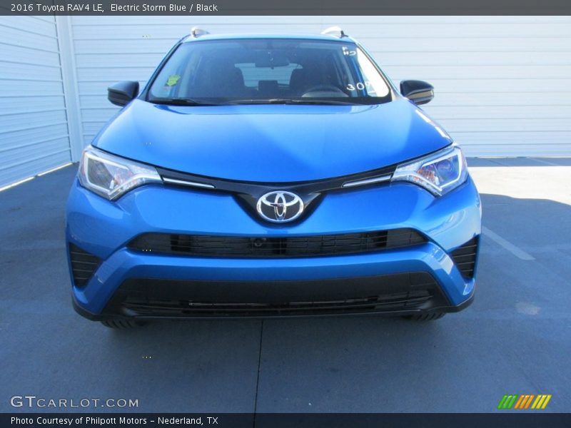 Electric Storm Blue / Black 2016 Toyota RAV4 LE