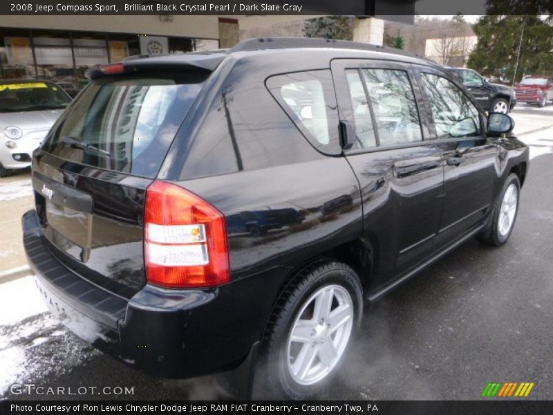Brilliant Black Crystal Pearl / Dark Slate Gray 2008 Jeep Compass Sport