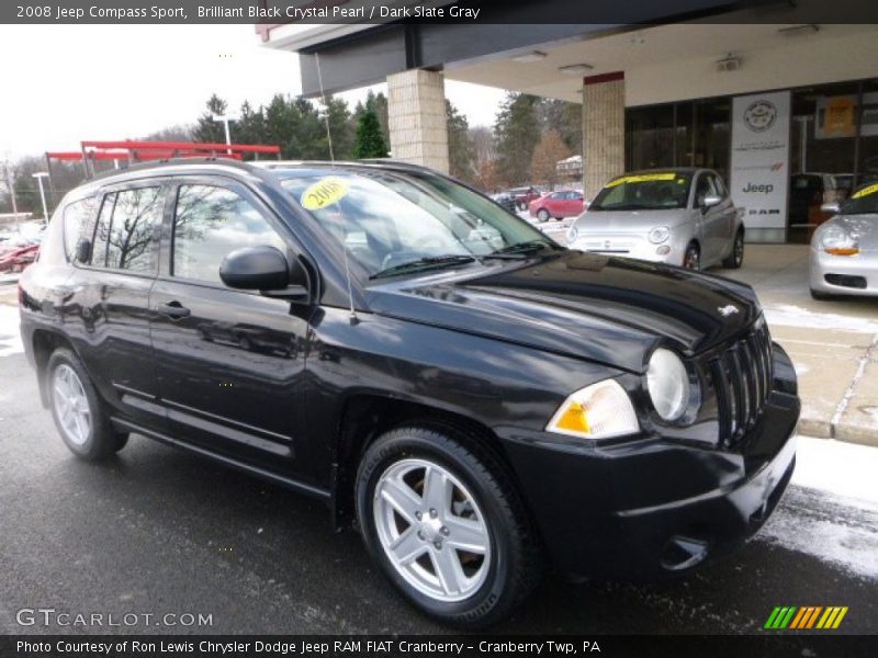 Brilliant Black Crystal Pearl / Dark Slate Gray 2008 Jeep Compass Sport