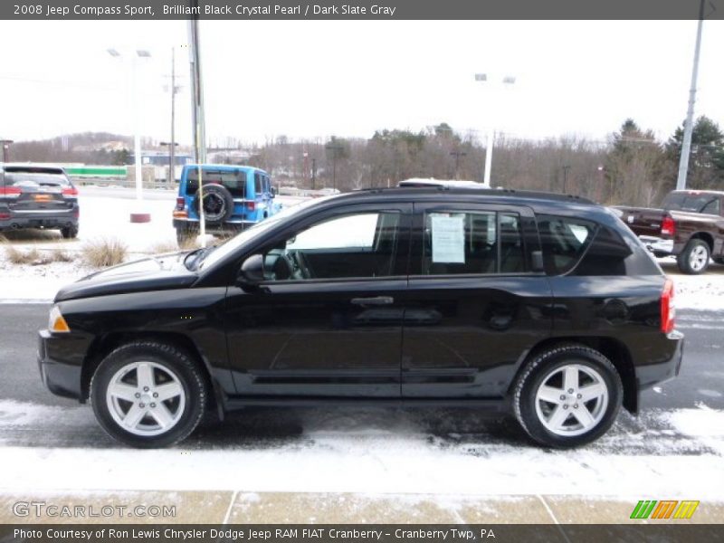 Brilliant Black Crystal Pearl / Dark Slate Gray 2008 Jeep Compass Sport
