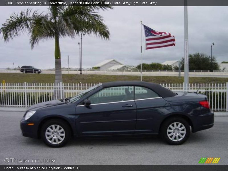 Modern Blue Pearl / Dark Slate Gray/Light Slate Gray 2008 Chrysler Sebring LX Convertible