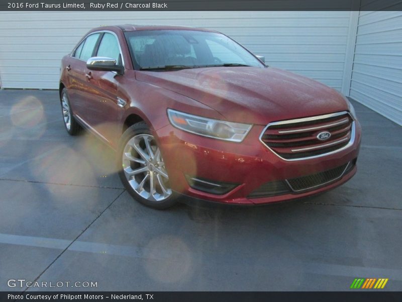 Ruby Red / Charcoal Black 2016 Ford Taurus Limited