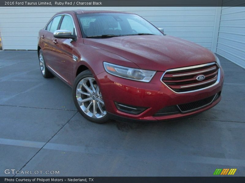Ruby Red / Charcoal Black 2016 Ford Taurus Limited