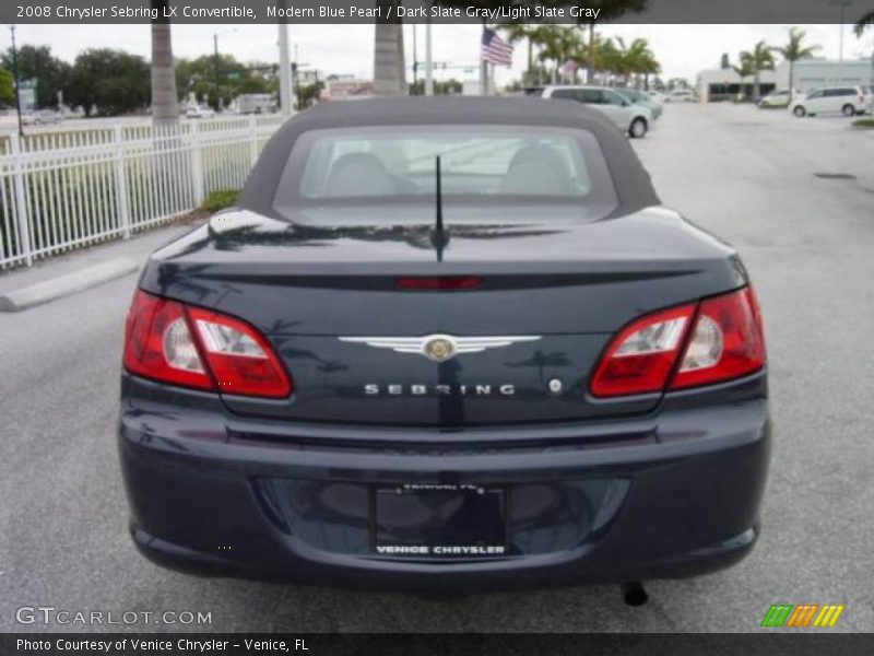 Modern Blue Pearl / Dark Slate Gray/Light Slate Gray 2008 Chrysler Sebring LX Convertible