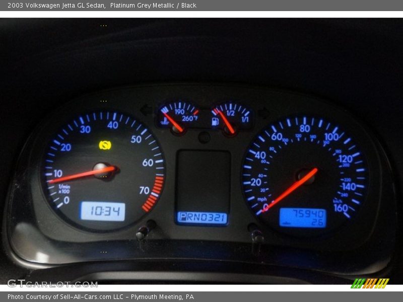 Platinum Grey Metallic / Black 2003 Volkswagen Jetta GL Sedan