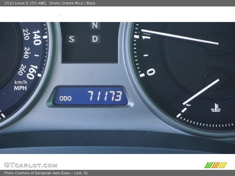 Smoky Granite Mica / Black 2010 Lexus IS 250 AWD