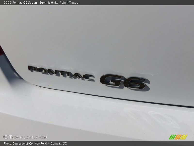 Summit White / Light Taupe 2009 Pontiac G6 Sedan