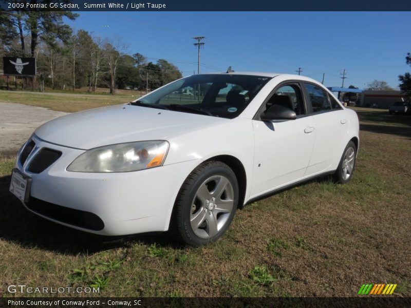 Summit White / Light Taupe 2009 Pontiac G6 Sedan