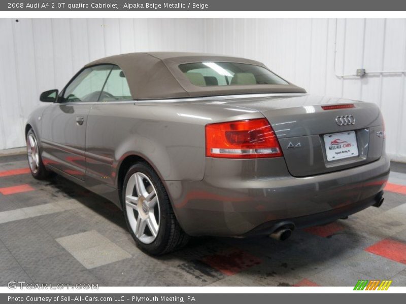 Alpaka Beige Metallic / Beige 2008 Audi A4 2.0T quattro Cabriolet