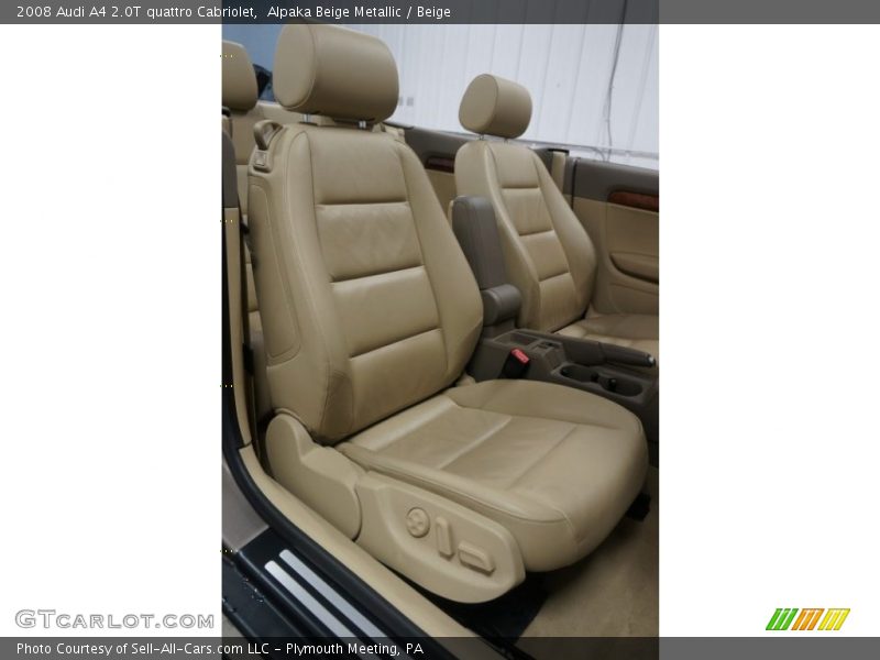 Alpaka Beige Metallic / Beige 2008 Audi A4 2.0T quattro Cabriolet