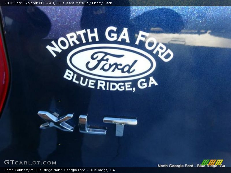 Blue Jeans Metallic / Ebony Black 2016 Ford Explorer XLT 4WD