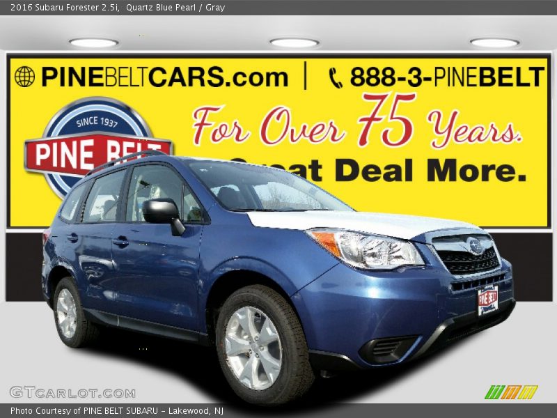Quartz Blue Pearl / Gray 2016 Subaru Forester 2.5i