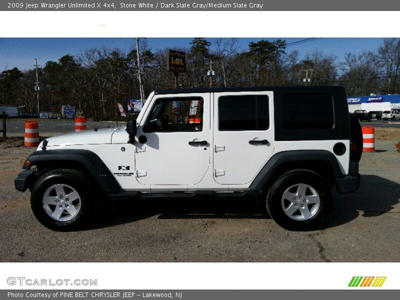 Stone White / Dark Slate Gray/Medium Slate Gray 2009 Jeep Wrangler Unlimited X 4x4