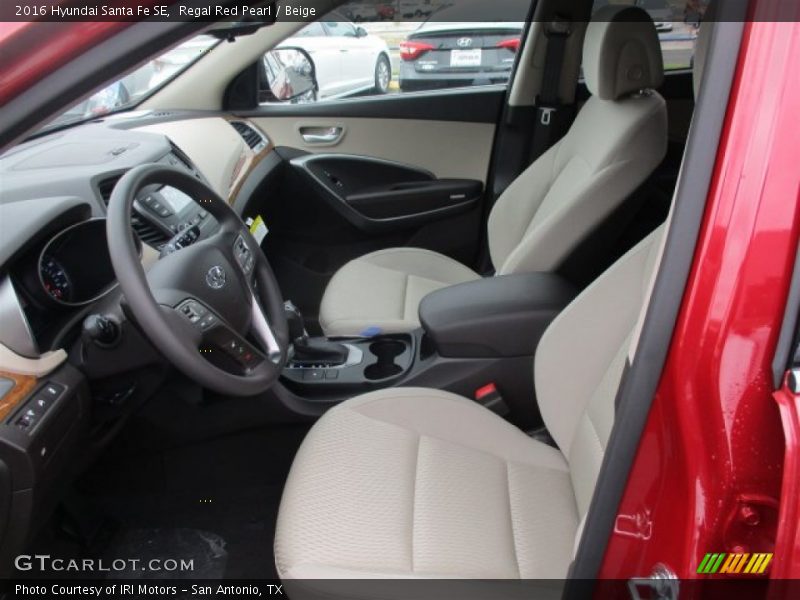 Regal Red Pearl / Beige 2016 Hyundai Santa Fe SE