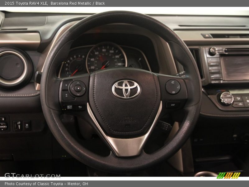 Barcelona Red Metallic / Black 2015 Toyota RAV4 XLE