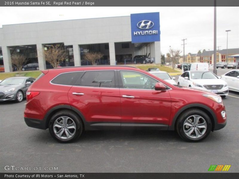 Regal Red Pearl / Beige 2016 Hyundai Santa Fe SE