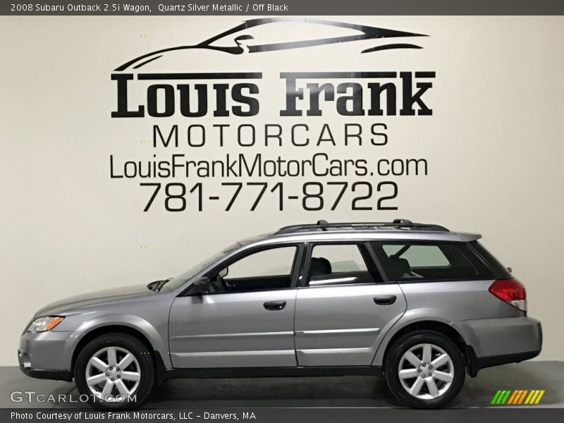 Quartz Silver Metallic / Off Black 2008 Subaru Outback 2.5i Wagon