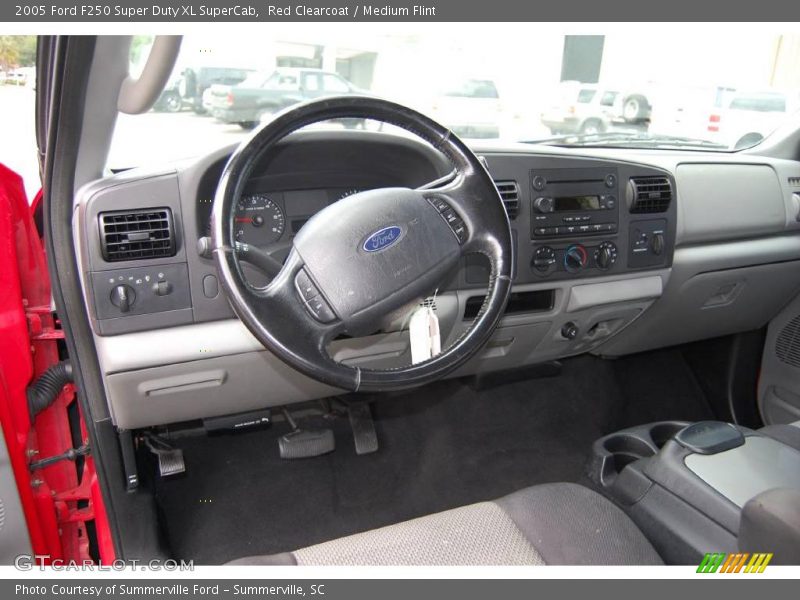 Red Clearcoat / Medium Flint 2005 Ford F250 Super Duty XL SuperCab