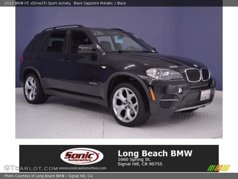 Black Sapphire Metallic / Black 2012 BMW X5 xDrive35i Sport Activity